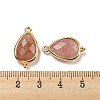 Natural Strawberry Quartz Faceted Pendants G-M431-15G-11-3