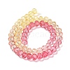 Transparent Painted Glass Beads Strands DGLA-A034-T6mm-A07-5