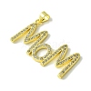 Mother's Day Real 18K Gold Plated Brass Micro Pave Cubic Zirconia Pendants KK-H472-06C-G01-2