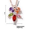 Brass Colorful Rhinestone Pendant Necklaces for Women IM3038-1-1