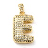 Brass Micro Pave Cubic Zirconia Pendants KK-E061-03G-05-1