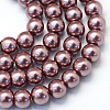 Baking Painted Pearlized Glass Pearl Round Bead Strands HY-Q003-6mm-58-1