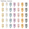 35Pcs 7 Colors Opaque Resin Kitten Pendants RESI-YW0001-73-2