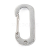 304 Stainless Steel Keychain Clasp Findings STAS-C024-21P-2