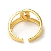 Rack Plating Brass Open Cuff Rings for Women RJEW-M162-35G-3