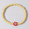 Golden Glass Seed Beaded Stretch Breacelets CZ4431-1-1