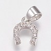 Brass Micro Pave Cubic Zirconia Charms ZIRC-E145-27P-1