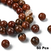 60Pcs Natural Red Jasper Beads G-YW0002-18A-1