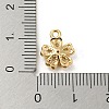 Brass with Clear Cubic Zirconia Charms KK-G478-02D-KCG-3