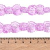 Electroplate Baking Paint Transparent Glass Beads Strands GL-CBA17FF-02A-4
