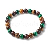 Natural Tiger Eye Beads Stretch Bracelets BJEW-JB06386-1