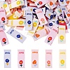 100Pcs 5 Style Silk Ribbon Computerized Embroidery Clothing Labels for Hat Scarf DIY-TA0005-32-1