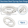 4Pcs Stainless Steel Spring Gate Rings STAS-BBC0005-74-2