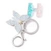 Butterfly Shape Resin & Acrylic Keychain KEYC-JKC01067-07-4