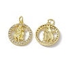 Real 18K Gold Plated Brass Micro Pave Clear Cubic Zirconia Pendants KK-E068-VB409-6-1