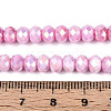 Anti-Tarnish Electroplate Rondelle Glass Beads Strands X-EGLA-T021-6mm-17-02-4