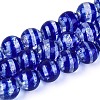 Handmade Foil Glass Beads Strands FOIL-N033-05B-1