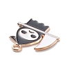 Halloween Alloy Enamel Pendants ENAM-P248-01G-F-3