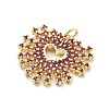 Brass Micro Pave Cubic Zirconia Pendants KK-Q006-35G-01-2