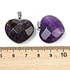 Natural Amethyst Pendants G-A281-02P-12-3