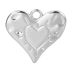 Non-Tarnish Stainless Steel Heart Pendants FIND-PW0011-042P-1