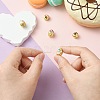 5Pcs 5 Styles Donut & Cake Rack Plating Brass Enamel Beads KK-CJ0002-83-4