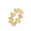 Rack Plating Brass Cuff Rings for Women RJEW-M028-115G-4