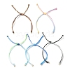 5Pcs 5 Colors Gradient Color Adjustable Braided Nylon Cord Braided Bracelet Making AJEW-JB01163-02-S-1