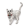 Alloy Colorful Rhinestone Cat Brooch JEWB-Q045-02P-1