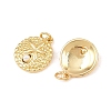 Brass with ABS Imitation Pearl Pendants KK-Z140-20G-2