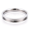 201 Stainless Steel Grooved Finger Ring Settings RJEW-TAC0017-4mm-06A-1