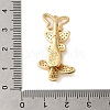Brass Micro Pave Clear Cubic Zirconia Fold Over Clasps KK-S382-01G-3