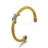 304 Stainless Steel Rhinestone Cuff Bangles BJEW-U021-03GS-4