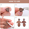 50Pcs Wood Stud Earring Finding FIND-SP0001-19C-6