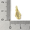 Brass Micro Pave Cubic Zirconia Charms KK-M283-13B-02-3