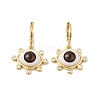 Resin Horse Eye Dangle Leverback Earrings with Cubic Zirconia EJEW-E185-01G-M-2