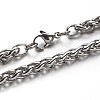 Tarnish Resistant 304 Stainless Steel Wheat Chain Jewelry Sets For Men SJEW-O032-04P-2