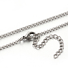 Tarnish Resistant 304 Stainless Steel Rolo Chain Necklaces STAS-M174-065P-1