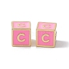 Rack Plating Brass Enamel Beads KK-B060-04G-05C-2