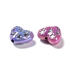 UV Plating Iridescent Acrylic Beads X-OACR-B021-06-2