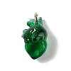 Transparent Resin Pendants RESI-E028-01G-10-2