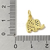 Real 18K Gold Plated Brass Pave Cubic Zirconia Pendants KK-M283-02E-02-3