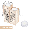 SUPERDANT Wooden Candle Holder and Candles Set AJEW-SD0001-15C-2