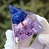 Natural Lapis Lazuli & Amethyst Orgonite Pyramid Resin Energy Generators PW-WGBC1F9-01-3