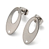 Non-Tarnish 201 Stainless Steel Stud Earrings Finding STAS-B045-12P-1