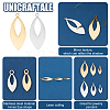 24Pcs 2 Colors 3 Sizes 201 Stainless Steel Pendants STAS-UN0032-65-4