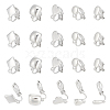 Unicraftale 20Pcs 5 Styles Alloy Clip-on Earring Findings FIND-UN0002-38P-1