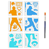 MAYJOYDIY US 1 Set PET Hollow Out Drawing Painting Stencils DIY-MA0001-29-1