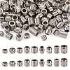  90Pcs 9 Styles 201 Stainless Steel European Beads STAS-TA0001-99-9