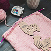 BENECREAT 1 Set Sheep Shape Wooden Knitting Needle Gauge & Yarn Wrap Guide Board DIY-BC0006-95-5